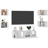  Komplet TV omaric 6-delni bela iverna plošča, (20730657) | Shoptok.si