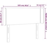  LED Uzglavlje tamnosmeđe 103x16x78/88 cm od tkanine | shoptok.hr