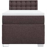  Krevet s oprugama i madracem tamnosmeđi 100 x 200 cm od tkanine | shoptok.hr