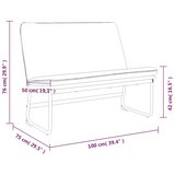  Klupa plava 100 x 75 x 76 cm od tkanine | shoptok.hr