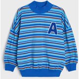 Sinsay Pamučna oversize majica crewneck s prugama | shoptok.hr