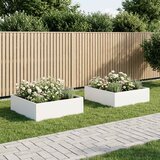  Vrtna saksija 2 kom. Bijela 100 x 100 x 30 cm Čelična vrata | shoptok.hr