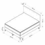 Hanah home bračni krevet dimple 180 x 200 black | ePonuda.com