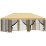 vidaXL Paviljon s stenami 6 x 3 m Krem Poliester in jeklo 190, (5000218813) | Shoptok.si