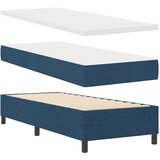 vidaXL Postelja s vzmetnico Modra 90x190 cm Tkanina, (22050251) | Shoptok.si