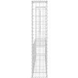 vidaXL Gabion košara U-oblike z 2 stebroma železo 140x20x100 cm | Shoptok.si