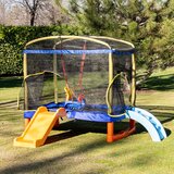  Trampolin Playground 200 cm Blue s toboganom, ljestvama i ljuljačkom | shoptok.hr