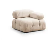 Atelier Del Sofa Kremno bela modularna sedežna garnitura iz tkanine bouclé (desni kot) Bubble –