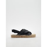 Reserved Espadrile s kožnim gornji&amp;scaron;tem - crno Slike