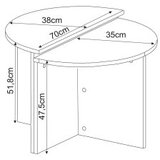 Hanah home sto za dnevnu sobu dolunay walnut anthracite | ePonuda.com