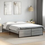  Okvir kreveta boja hrasta 120x200 cm konstruirano drvo i metal | shoptok.hr