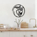 Wallity Zidna dekoracija Made With Love Food - 523, 62 x 62 cm, Crna | ePonuda.com