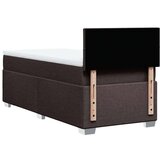 vidaXL Box spring postelja z vzmetnico temno rjava 90x200 cm blago | Shoptok.si