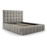 Cosmopolitan Design Svijetlo sivi tapecirani bračni krevet s prostorom za odlaganje s podnicom 160x200 cm Bali – Cijene
