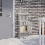 vidaXL Sandučić za pakete Crna 44.5 x 29 x 110.5 cm Nehrđajući čelik | shoptok.hr
