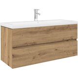 Ormarić za umivaonik s ugradbenim umivaonikom i slavinom Smeđa 100 x 38.5 x 45 cm | shoptok.hr