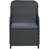  7-dijelni vrtni blagovaonski set s jastucima crni | shoptok.hr