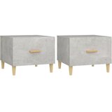 Stolići za kavu 2 kom Siva betona 50x50x40 cm konstruirano drvo | shoptok.hr