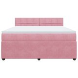 vidaXL Krevet s oprugama i madracem ružičasti 180x200 cm baršunasti | shoptok.hr