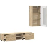  Set TV komoda s ladicama Zidne Sonoma hrast Konstruirano drvo | shoptok.hr
