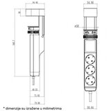  PRIKLJUCNICA DEU03012A1C 3/1.4met, 3 USB | Eponuda.com