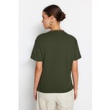 Trendyol Green Stand Up Collar Basic Knitted T-Shirt | ePonuda.com