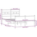vidaXL Posteljni okvir brez vzmetnice hrast 120x190 cm inženirski les | Shoptok.si