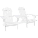  Stola Adirondack s čajno mizico trden les jelke bela | Shoptok.si