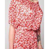 Resti Red women's pleated set with black flowers - Clothing | Shoptok.si
