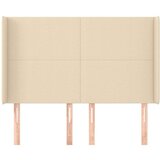  Vzglavje z ušesi krem 147x16x118/128 cm blago, (20953519) | Shoptok.si