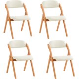SoBuy Skladni stol Sedež Bela Les 41.5x47.5x77cm FST92-Wx4, (5000243423) Cene