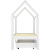  Okvir za dječji krevet s ladicom bijeli 70 x 140 cm od borovine | shoptok.hr