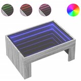Maison Chic Klubska mizica - kavna mizica - Nizka mizica z neskončnimi LED siva sonoma 70x50x30 cm, (21751984) Cene