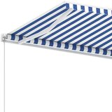  Samostojeća tenda na ručno uvlačenje 400 x 350 cm plavo-bijela | shoptok.hr