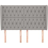  Vzglavje z ušesi svetlo sivo 163x23x118/128 cm blago, (20793103) | Shoptok.si