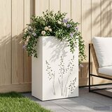  Vrtna saksija Bijela 50 x 30 x 75 cm Čelična vrata | shoptok.hr