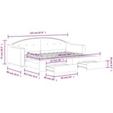  Izvlečna dnevna postelja s predali taupe 80x200 cm blago, (20937398) | Shoptok.si