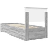  Okvir za krevet Sivi Sonoma i srebrna 75 x 190 cm | shoptok.hr