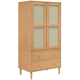 vidaXL Garderobna omara SENJA videz ratana rjava 90x55x175 cm borovina | Shoptok.si