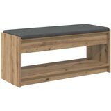  Haldna klop z blazino s polico Umetni hrast 103 x 38 x 45 cm, (5000155647) | Shoptok.si