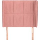  Uzglavlje s ušima ružičasto 103x23x118/128 cm baršunasto | Eponuda.com