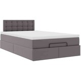vidaXL otomanski okvir kreveta s madraca sivi 120x190cm umjetne kože | shoptok.hr