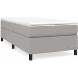  Okvir kreveta s oprugama i madrac svjetlosivi 90x200cm tkanina | shoptok.hr