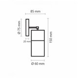  svetiljka 044080(KH-146B) zidna nikl 1*GU10 IP44 | Eponuda.com