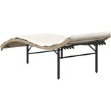  Ležaljka za sunčanje s jastukom bež 55 x 199 x 50 cm poliratan | shoptok.hr