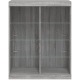  Komoda s LED svjetlima boja sivog hrasta 81x37x100 cm | shoptok.hr