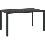  Vrtni stol crni 150 x 90 x 74 cm aluminijum i WPC | shoptok.hr