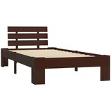 Posteljni okvir temno rjav iz trdne borovine 90x200 cm, (20606407) | Shoptok.si