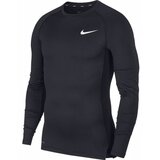Nike Pro Long-Sleeve Compression Top, Black/White, (20490644) cene