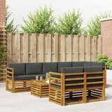  Set vanjskih sofa 9 kom. Prirodna i antracit Poliester | shoptok.hr